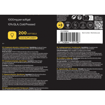 ZENEMENT ACEITE DE ONAGRA 1000MG 200 CAPSULAS BLANDAS