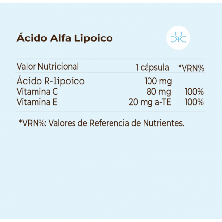 KOBHO ALPHA LIPOIC ACID CON VITMINA C Y E 60 CAPSULAS