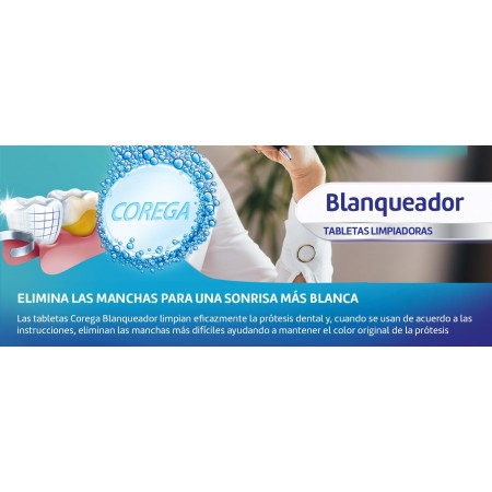 COREGA LIMPIEZA PROTESIS BLANQUEADOR 30 TABLETAS SABOR MENTA FRESCA