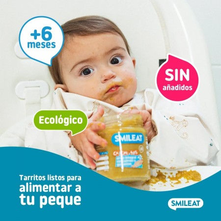 SMILEAT TARRITO CACHITOS DE ARROZ INTEGRAL CON SALMON Y GUISANTES 230G