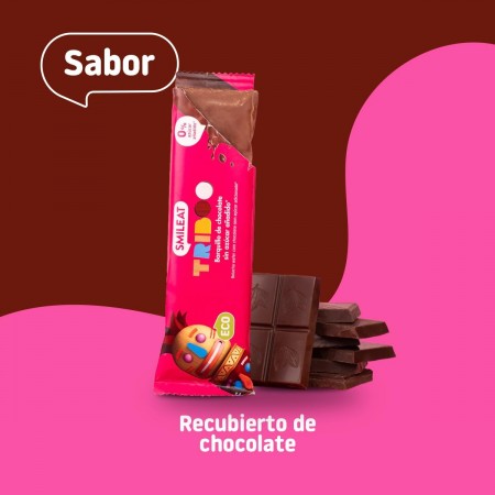 SMILEAT ECO TRIBOO BARQUILLO DE CHOCOLATE CON LECHE Y CON RELLENO DE CACAO 40 G