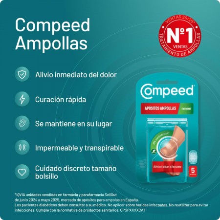 COMPEED AMPOLLAS APOSITO HIDROCOLOIDE TALON T-MED 5 APOSITOS