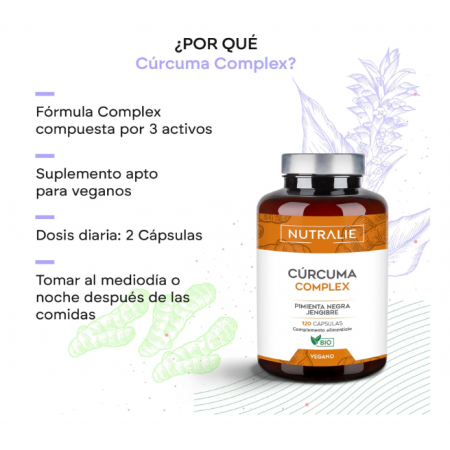 NUTRALIE TURMERIC CURCUMA COMPLEX 120 CAPSULAS