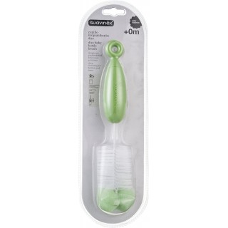 SUAVINEX CEPILLO LIMPIABIBERON DUO: CEPILLO LIMPIABIBERONES +  CEPILLO DE TETINAS