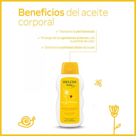 WELEDA BABY ACEITE CORPORAL EXTRASUAVE DE CALENDULA 200 ML
