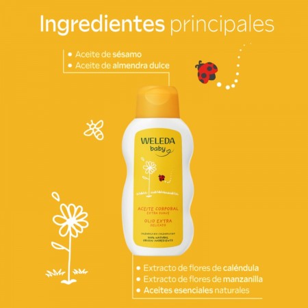 WELEDA BABY ACEITE CORPORAL EXTRASUAVE DE CALENDULA 200 ML