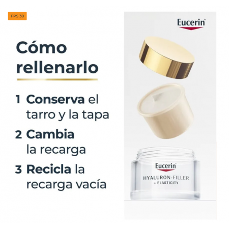 EUCERIN PACK HYALURON FILLER+ELASTICITY CREMA DE DIA FPS30 50 ML + RECARGA CREMA DE DIA FPS30 50 ML
