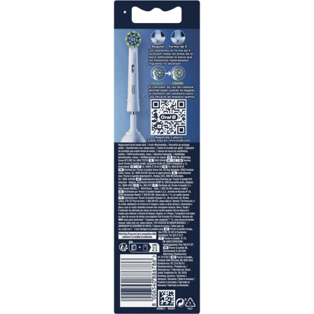 ORAL-B RECAMBIOS CABEZALES CROSS ACTION DE CEPILLO ELECTRICO 4 RECAMBIOS