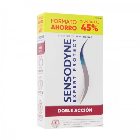 SENSODYNE EXPERT PROTECT DUPLO DOBLE ACCIÓN PASTA DENTIFRICA 2 X 75ML