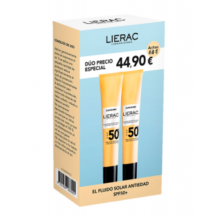 LIERAC SUNISSIME DUPLO FLUIDO SOLAR ATERCIOPELADO ANTIEDAD SPF50 2 X 40ML