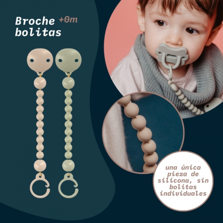 SUAVINEX SELECTION BROCHE CON PINZA DE SILICONA BOLITAS +0 MESES