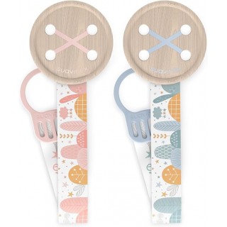 SUAVINEX BROCHE REDONDO DE MADERA CON CINTA REVERSIBLE 1 BROCHE