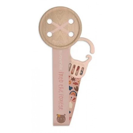 SUAVINEX BROCHE REDONDO DE MADERA CON CINTA REVERSIBLE 1 BROCHE