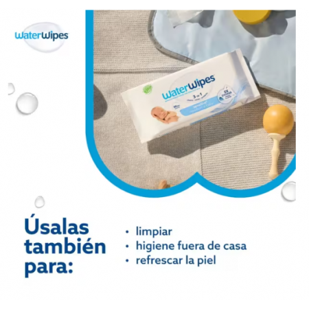 WATERWIPES BEBE 4 ENVASES 60 UNIDADES PACK ECONOMICO