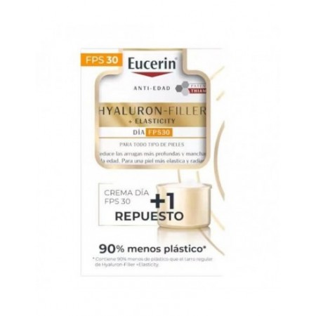 EUCERIN PACK HYALURON FILLER+ELASTICITY CREMA DE DIA FPS30 50 ML + RECARGA CREMA DE DIA FPS30 50 ML