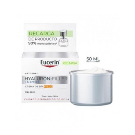 EUCERIN PACK HYALURON FILLER 3X EFFECT CREMA DE DIA FPS30 50 ML + RECARGA HYALURON FILLER DIA 50ML