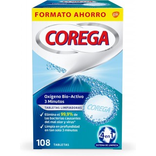 COREGA LIMPIEZA PROTESIS OXIGENO BIO-ACTIVO 108 TABLETAS