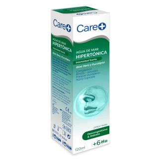 CARE+ AGUA DE MAR HIPERTONICA ALOE VERA Y EUCALIPTO INTENSIDAD FUERTE SPRAY 120 ML