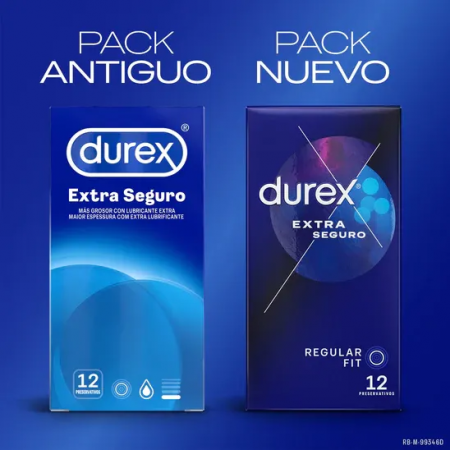 DUREX EXTRA SEGURO REGULAR FIT 12 PRESERVATIVOS