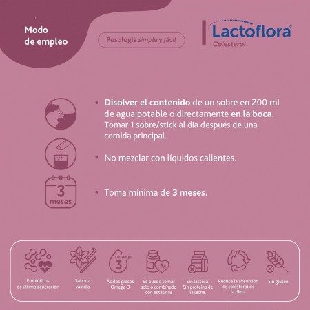 LACTOFLORA COLESTEROL 30 SOBRES SABOR VAINILLA