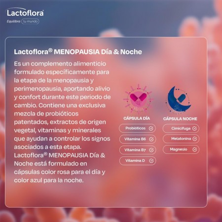 LACTOFLORA MENOPAUSIA DIA & NOCHE 30 CAPSULAS DIA + 30 CAPSULAS NOCHE