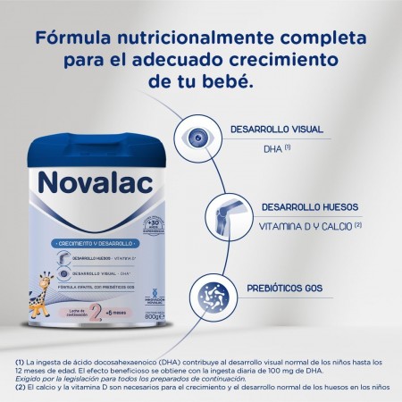 NOVALAC 2 LECHE DE CONTINUACION EN POLVO 800 G