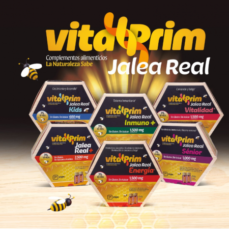 VITALPRIM JALEA REAL VITALIDAD SIN AZUCARES SABOR FRUTOS EL BOSQUE 20 VIALES 10 ML