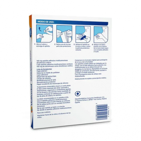 VOLTADOL PARCHES DICLOFENACO 140 MG 5 APOSITOS ADHESIVOS MEDICAMENTOSOS