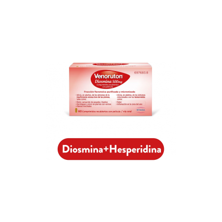 VENORUTON DIOSMINA 500MG 60 COMPRIMIDOS RECUBIERTOS