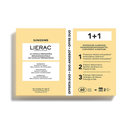 LIERAC SUNISSIME DUPLO CAPSULAS PREPARADORAS 30 + 30 CAPSULAS