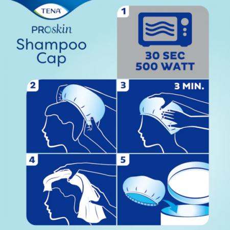 TENA PROSKIN SHAMPOO CAP CHAMPU EN GORRO 1 UNIDAD