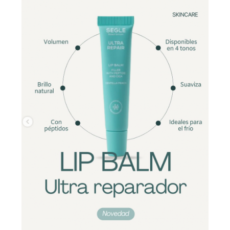 SEGLE ULTRA REPAIR LIP BALM VOLUME & FILLER CENTELLA PEACH 10 ML