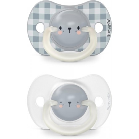 SUAVINEX NIGHT & DAY CHUPETE SILICONA SXPRO 6-18 MESES 2 UNIDADES BRILLA EN LA OSCURIDAD