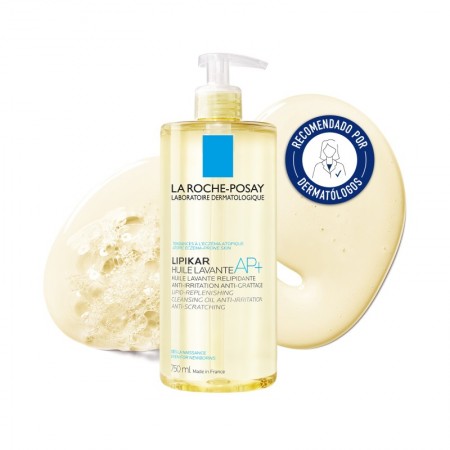 La Roche-Posay Lipikar Aceite Lavante AP+ relipidante recomendado por dermatólogos en formato 1 L