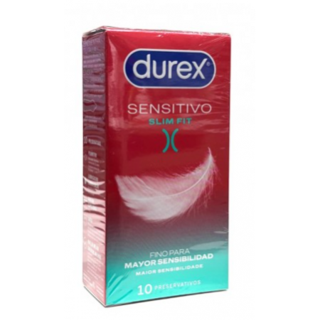 DUREX SENSITIVO SLIM FIT AJUSTADO FIT 10 PRESERVATIVOS
