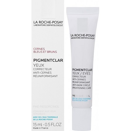 Presentación en caja y tubo de 15 ml de La Roche-Posay Pigmentclar contorno de ojos