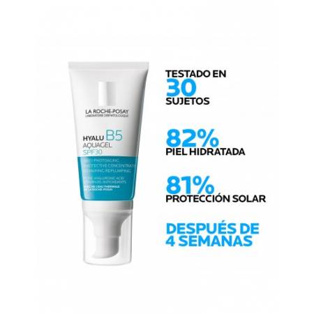 Eficacia clínica de Hyalu B5 Aquagel SPF30 aumentando la hidratación y protección solar