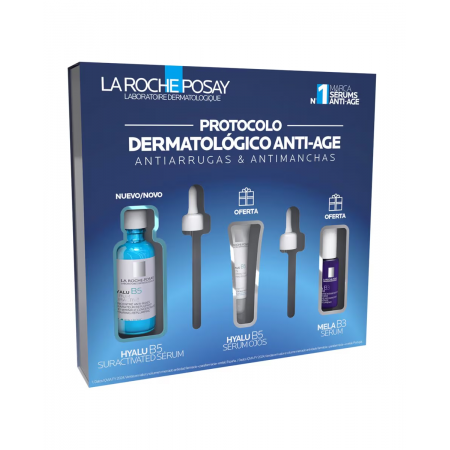 LA ROCHE POSAY PACK PROTOCOLO ANTI-AGE HYALU B5 SÉRUM 50ML + HYALU B5 OJOS 5ML + MELA B3 SERUM 10ML