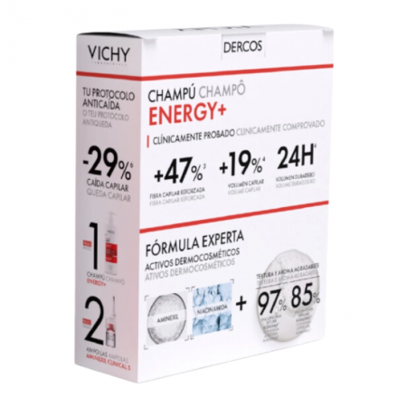 DERCOS PACK CHAMPU ENERGY+ ESTIMULANTE 400ML + ECO RECARGA CHAMPÚ ENERGY+ ESTIMULANTE 400 ML