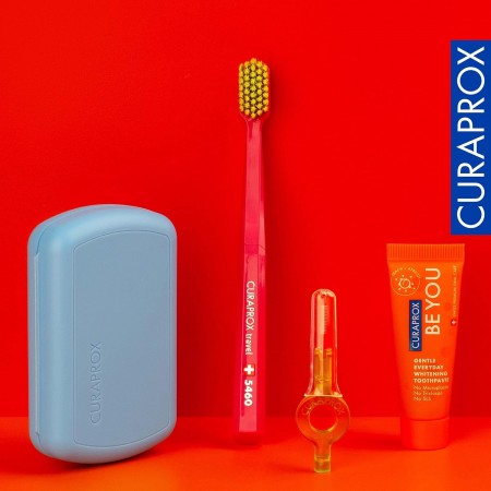CURAPROX KIT DENTAL DE VIAJE CEPILLO+PASTA+INTERDENTAL COLORES
