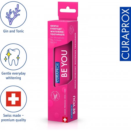 BE YOU CURAPROX PASTA DE DIENTES BLANQUEADORA SABOR GINTONIC + PERSIMMON 60 ML