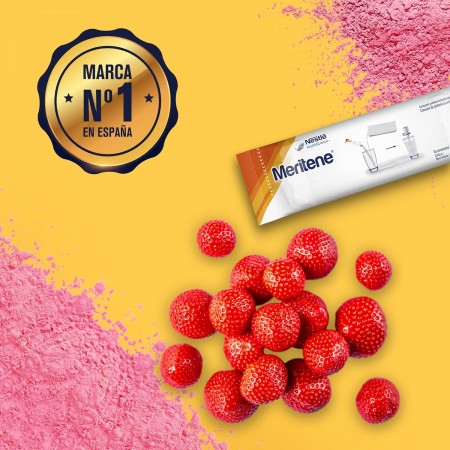 MERITENE FUERZA Y VITALIDAD BATIDOS SABOR FRESA 15 SOBRES 450G