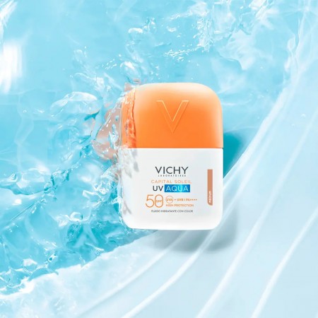 VICHY CAPITAL SOLEIL UV AQUA FLUIDO HIDRATANTE SPF50 CON COLOR TONO MEDIO 50ML