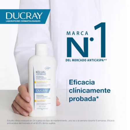 DUCRAY KELUAL SQUANORM CHAMPU TRATANTE REGULADOR CASPA GRASA 400 ML