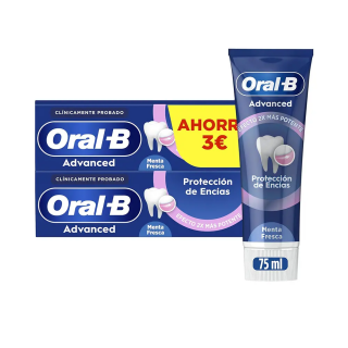 ORAL-B DUPLO ADVANCED PASTA PROTECCION ENCIAS MENTA FRESCA 2 X 75ML