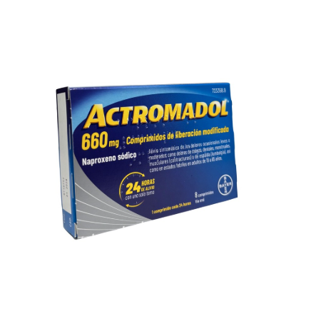 ACTROMADOL NAPROXENO SÓDICO 660 MG 8 COMPRIMIDOS DE LIBERACIÓN MODIFICADA