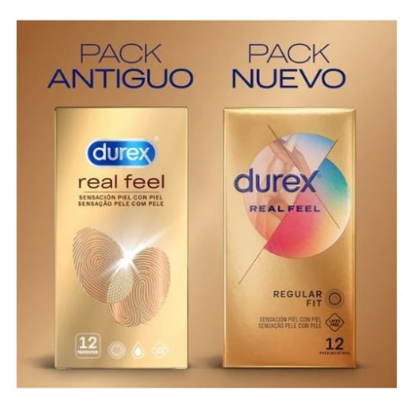 DUREX REAL FEEL SIN LATEX SENSACIÓN PIEL CON PIEL 12 PRESERVATIVOS