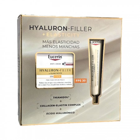 EUCERIN PACK HYALURON FILLER ELASTICITY CREMA DIA FPS30 50ML + HYALURON-FILLER CONTORNO DE OJOS 15ML