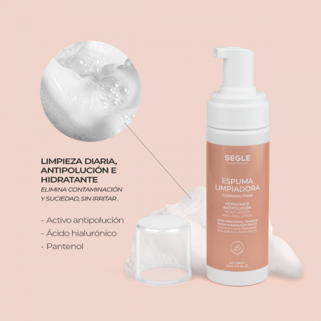 SEGLE ESPUMA LIMPIADORA HIDRATANTE Y ANTIPOLUCIÓN 150 ML