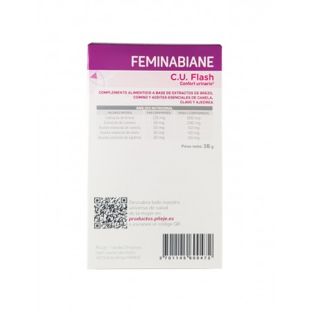 FEMINABIANE C.U. FLASH CONFORT URINARIO 20 COMPRIMIDOS